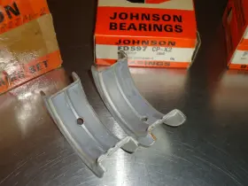 4000m-2 Johnson New Main Bearing Set .002 Ford Mercury Edsel 215 223 6-cylinder #3