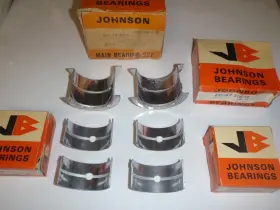 Fd56 Johnson Made In Usa Main Bearing Set Std Size 1939-1948 Ford Mercury 221 239 Flathead V8