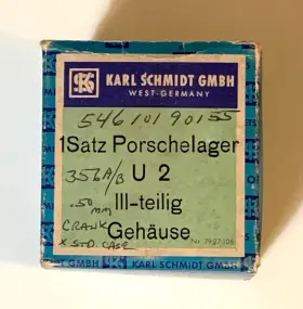 54610190155 Karl Schmidt Porsche 356a Main Bearing Set Standard Case X 2nd .50mm Crank Part #