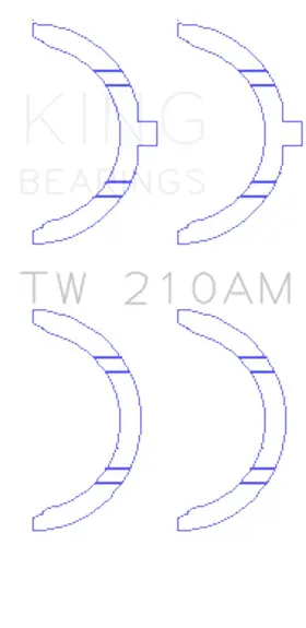 11011-40010 King Engine Bearings Tw 210am Thrust Washer Set For Toyota 5r/m/2m/3m/4m/5m/