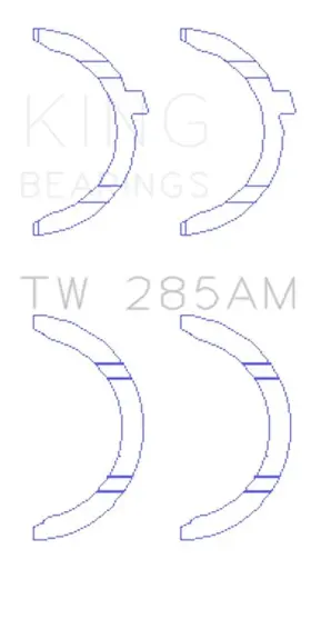 11011-75010 King Engine Bearings Tw 285am Thrust Washer Set For Toyota 1rz/2rz/3rz