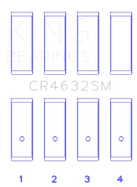 Cr4632sm King Engine Bearings For Nissan Hr15/16de Size Std Rod Bearing Set