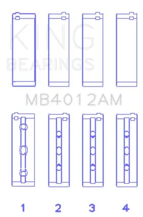 Mb4012am King Engine Bearings Crankshaft Main Bearing Set