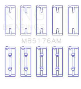 Mb5176am0.25 King Engine Bearings Crankshaft Main Bearing Set - Fits Mitsubishi 4g93 Sohc