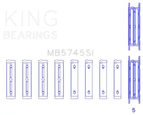 Mb5745si0.5 King Engine Bearings Crankshaft Main Bearing Set - Fits Subaru Fa20/fb20