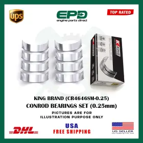 Lr-204pt-cr4646sm-0.25 King Fits Land Rover Jaguar Engine Conrod Bearings Set 204pt Aj200 2.0l Cr4646sm-0.25