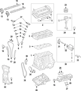 Pey1-11-sh0 Mazda Genuine Bearing Set