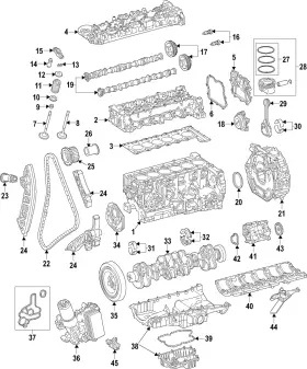 254-033-00-00-54 Mercedes-benz Genuine Main Bearing Upper Half