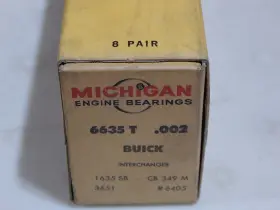 6635t Michigan 002 8pr 1950-1953 Buick 263ci 8 Cylinder Connecting Rod Bearings Oversize #2