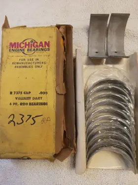 7375cap30 Michigan 1960-1975 Dodge Plymouth 170 198 225 6 Rod Bearing Set