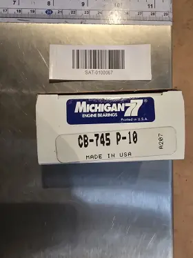 Michigan 77 Cb-745 New 1pack Genuine Engine Bearings P-10