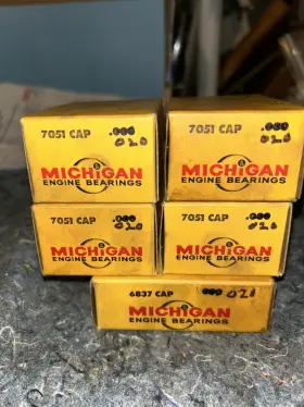 Ms1717p Michigan Bearing Engine Crankshaft Main Set 0.20 56-57 Thunderbird 312 Y