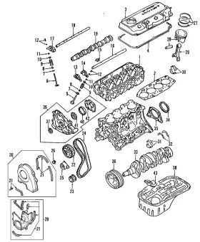Mitsubishi 1052a437 Genuine Engine Crankshaft Main Bearing