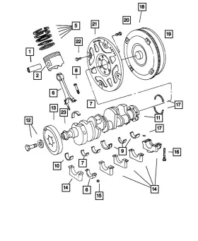 04026487ab Mopar Genuine Crankshaft Bearing Package 4026487ab