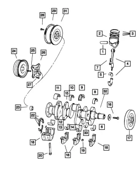 04397701 Mopar Genuine Crankshaft Bearing Package 4397701