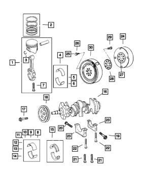 04626659ad Mopar Genuine Connecting Rod Bearing Package 4626659ad