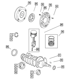 04856735ab Mopar Genuine Crankshaft Bearing Package 4856735ab