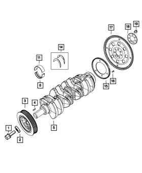 04884915aa Mopar Genuine Engine Crankshaft Main Bearing #3