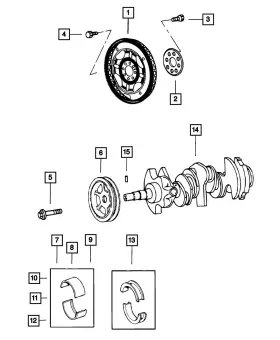 04892361aa Mopar Genuine Crankshaft Thrust Bearing 4892361aa