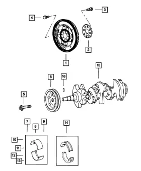 05003965ac Mopar Genuine Crankshaft Bearing Package 5003965ac