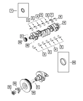 05012552aa Mopar Genuine Crankshaft Thrust Bearing 5012552aa
