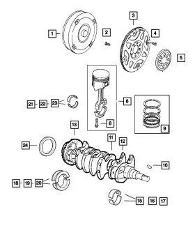 05012583aa Mopar Genuine Crankshaft Bearing Kit 5012583aa