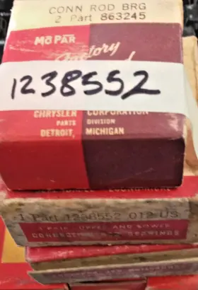 1238551 Mopar Nos Rod Bearing Set .010 1932-42 Plymouth Dodge 6 Cylinder Per Description