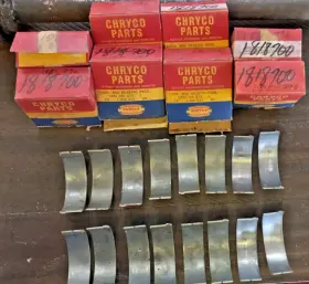1879368 Mopar 1881796/1818700/ 1879368. Nos Rod Bearing Set .002 1958-1972 Ply Dod Chrys. V8