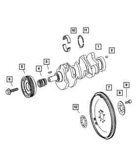 68005569aa Mopar Genuine Thrust Bearing Lower
