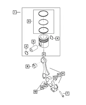68032274aa Mopar Genuine Connecting Rod - Bearing