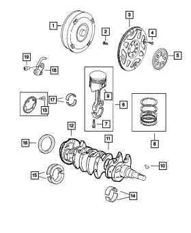 68036245aa Mopar Genuine Crankshaft Thrust Bearing Kit