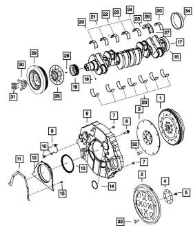 68038084aa Mopar Genuine Crankshaft Thrust Bearing