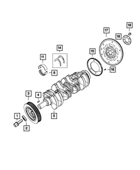 68038560aa Mopar Genuine Crankshaft Thrust - Plate