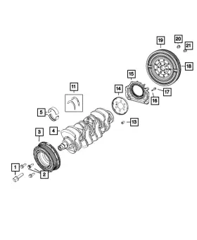 68098347aa Mopar Genuine Crankshaft Main Bearing