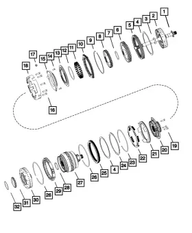 68226162aa Mopar Genuine Thrust Bearing