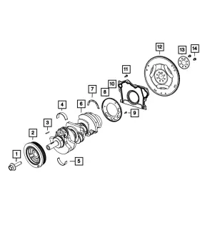 68242640aa Mopar Genuine Crankshaft Upper Bearing #3