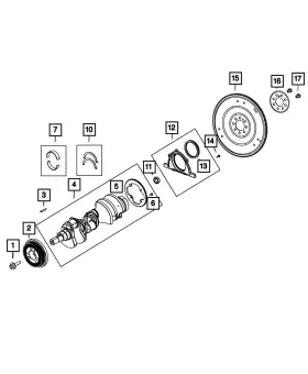 68306988aa Mopar Genuine Crankshaft Bearing Kit