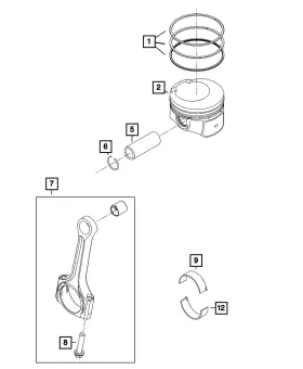68440312aa Mopar Genuine Connecting Rod Bearing
