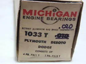 1033t Mopar / Michigan 020 Main Bearing Set Big Block 1958 350ci 1957-74 361ci 1961-71 383