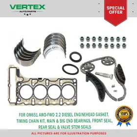 V-merc-om651-engine-parts-01 Multi-brand For Mercedes-benz Cls Gle Slc Glk 2.1d Cdi Om651 Head Gasket With Rebuild Kit