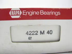 4222m-40 Napa 4222m Engine Main Bearings .040 Inch 1960-1975 Ford 144 170 200 I6 #2