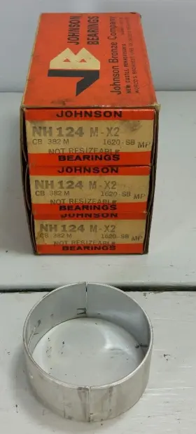 Nh-124 M-x2 1620sb 1949-56 Nash Delvy Statesman Rod Bearing Set .002 New Old Stock