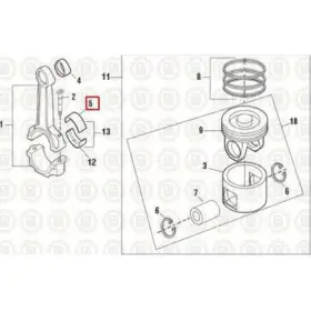 171895 Pai Engine Connecting Rod Bearing Std Qsl Series Engines For Cummins