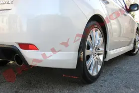 Mf6-ur-blk Rally Armor Mf6-ur-blk/rd Black Urethane Mudflaps For 08-11 Impreza/08-10 Wrx