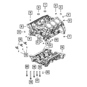 68147091aa Ram Oe For 1500 2014-2023 Engine Crankshaft Main Bearing Cap Bolt