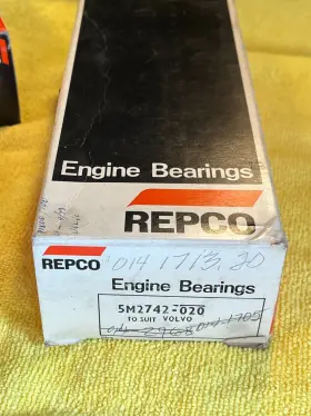 5m2742-020 Repco Crankshaft Main Bearings For Volvo 120 140 1800 240 760 .020 Over