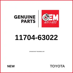 Toyota 11704-63022 Genuine Crankshaft Bearing Set