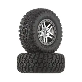 6873 Traxxas B.f. Goodrich Mud Terrain T/a Km2 Tires On Chrome Slash Wheels 4