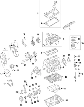 06b-105-591-001 Volkswagen Genuine Engine Crankshaft Main Bearing