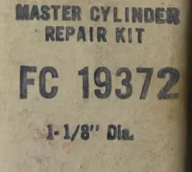 Fc19372 Wagner Lockheed Mc283 Vintage Master Cylinder Repair Kit Fits Plymouth Dodge 1961